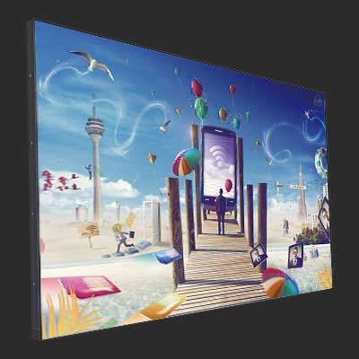 55 Inch wall mount ultra thin lcd commercial display screen