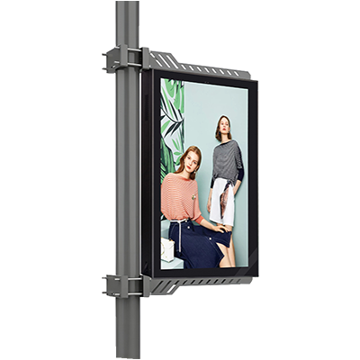 Outdoor pole digital signage